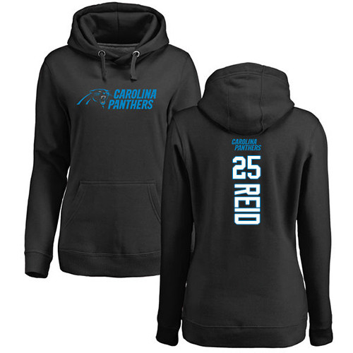 Carolina Panthers Black Women Eric Reid Backer NFL Football #25 Pullover Hoodie Sweatshirts->nfl t-shirts->Sports Accessory